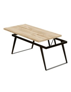 Mesa metálica elevable roble