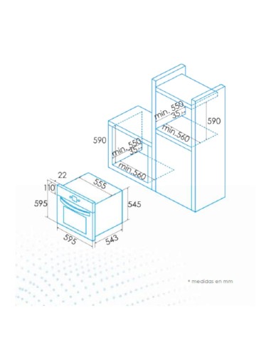 Horno estático EOE-5010 X Acero inoxidable