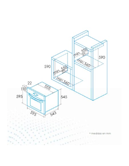 Horno estático EOE-5010 X Acero inoxidable
