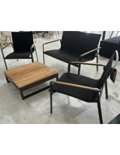Conjunto sofá Lúmina negro