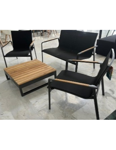 Conjunto sofá Lúmina negro