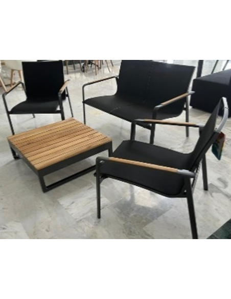Conjunto sofá Lúmina negro